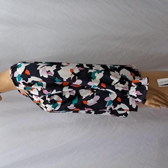 Bar III Floral-Print V-Neck Top, Bar Navy Combo - Picture 4 of 10